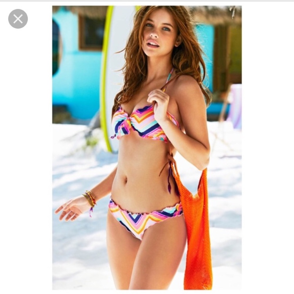 VS Chevron Bandeau Top & Cheeky Bottoms Bikini Set